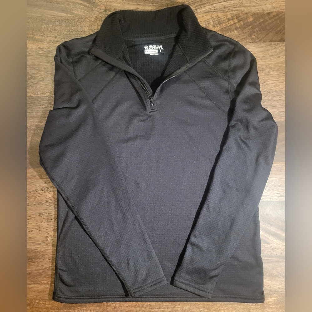Black Quarter-Zip Pullover